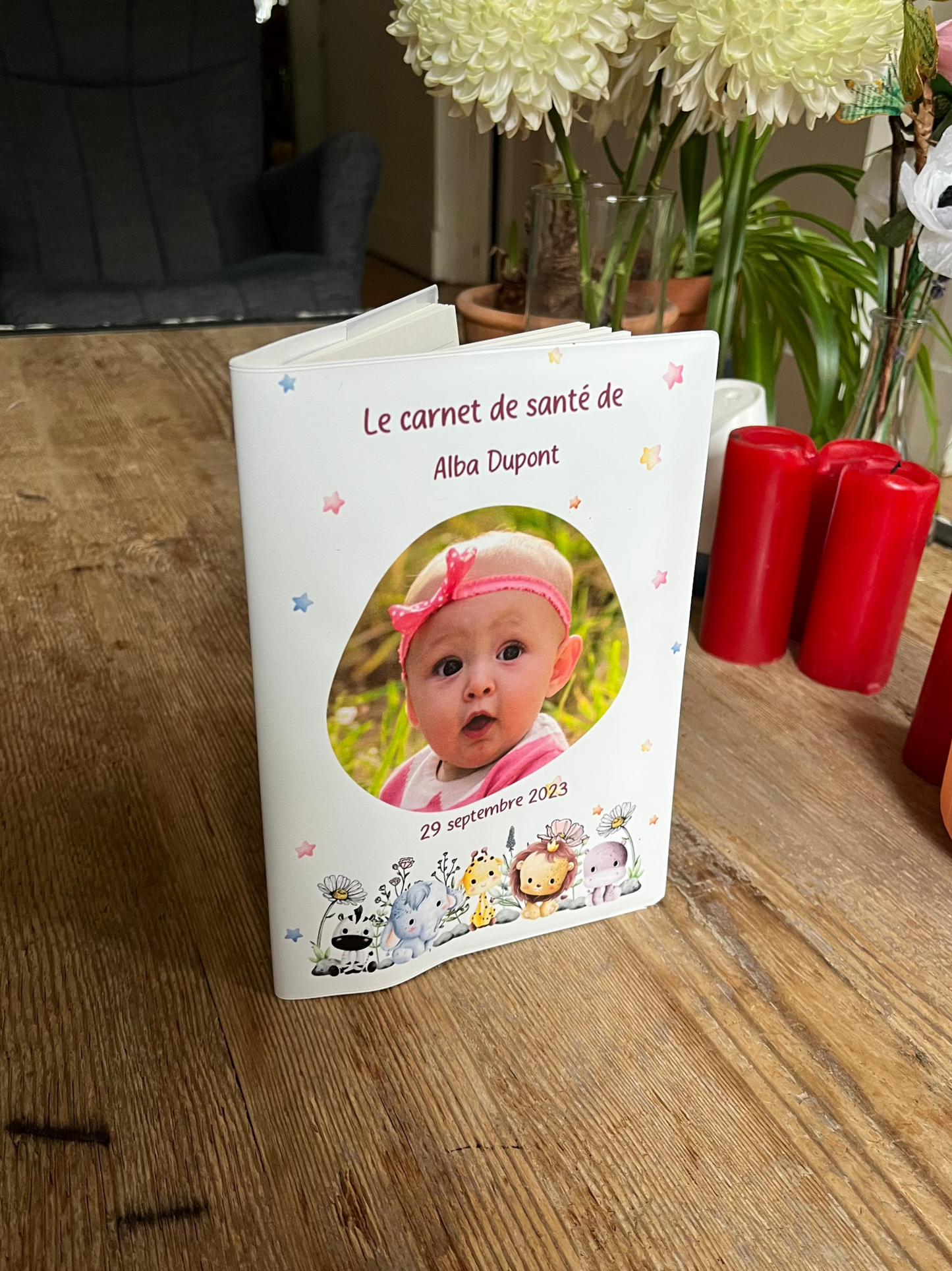Protège carnet de santé personnalisable photo - animaux
